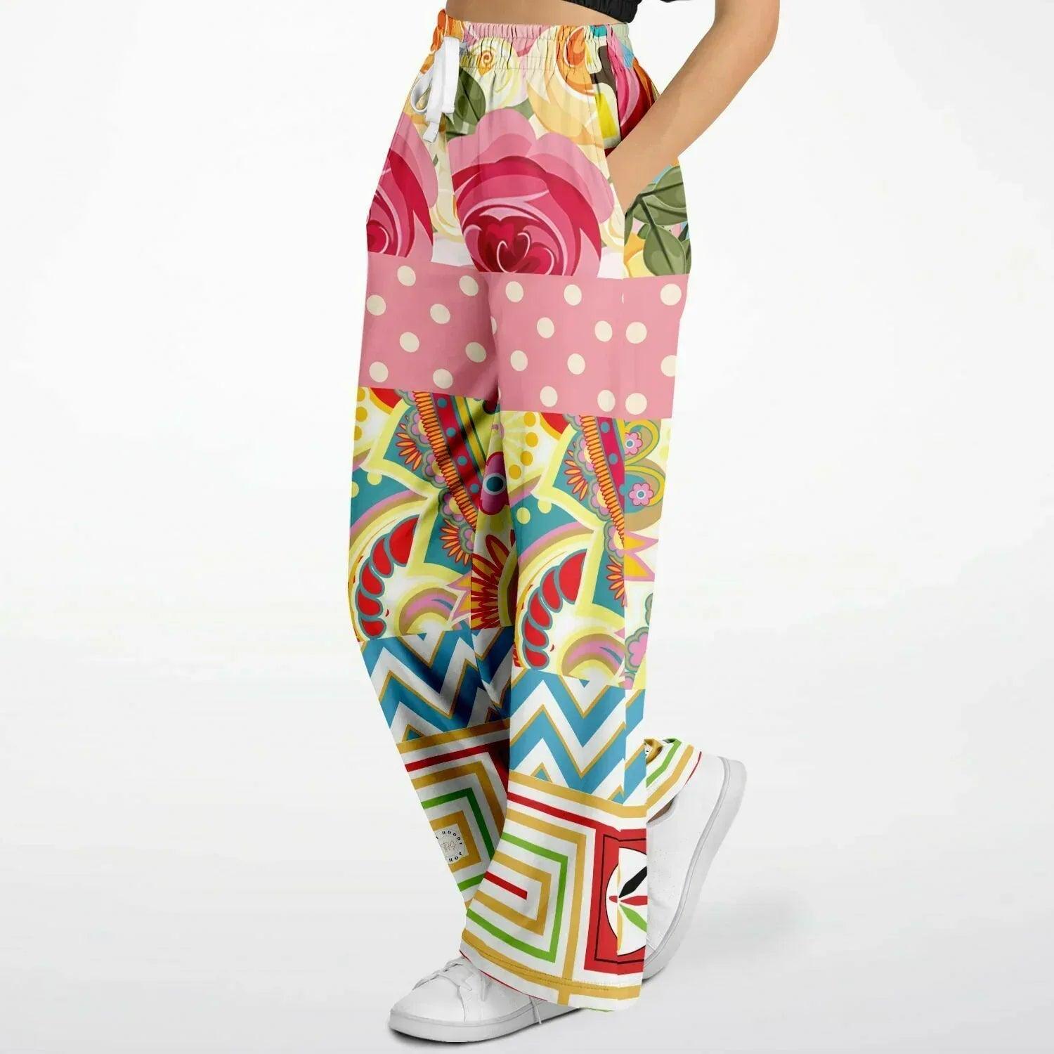 Pink Paisley Park Eco-Poly Wide Leg Pants