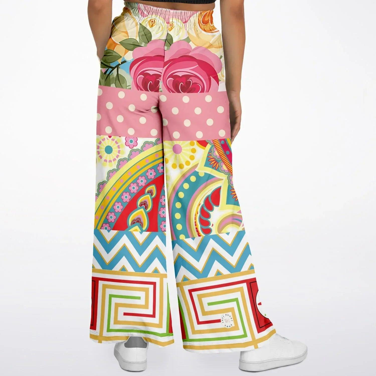 Pink Paisley Park Eco-Poly Wide Leg Pants