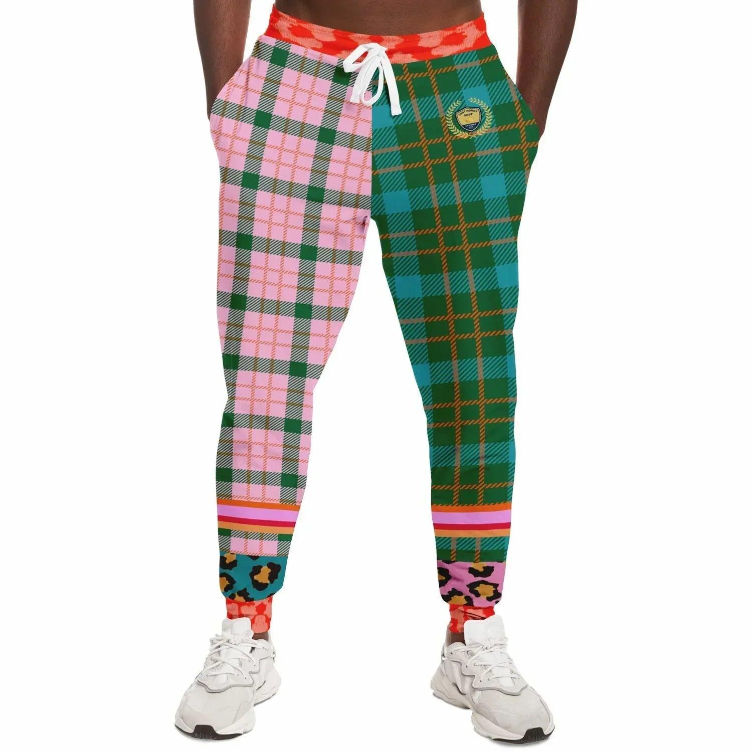 Pink Passion Haberdashery Plaid Duo Eco-Poly Joggers