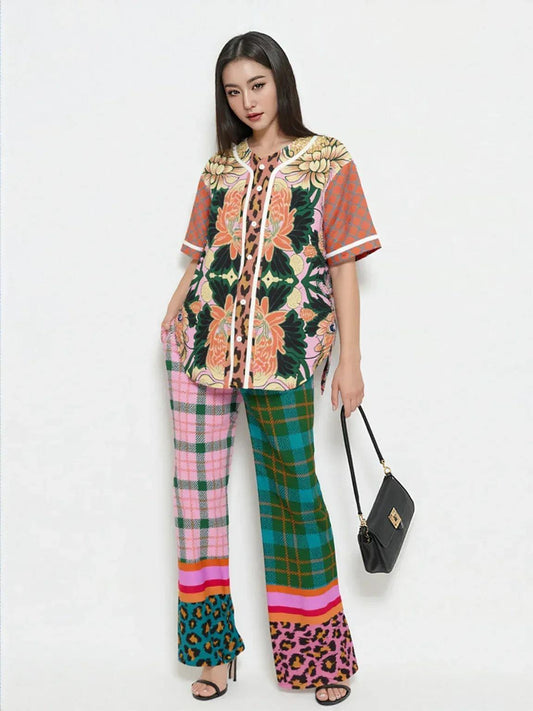 Pink Zen Blossom Chrysanthemum Short Sleeve Eco-Poly Reversible Baseball Jersey