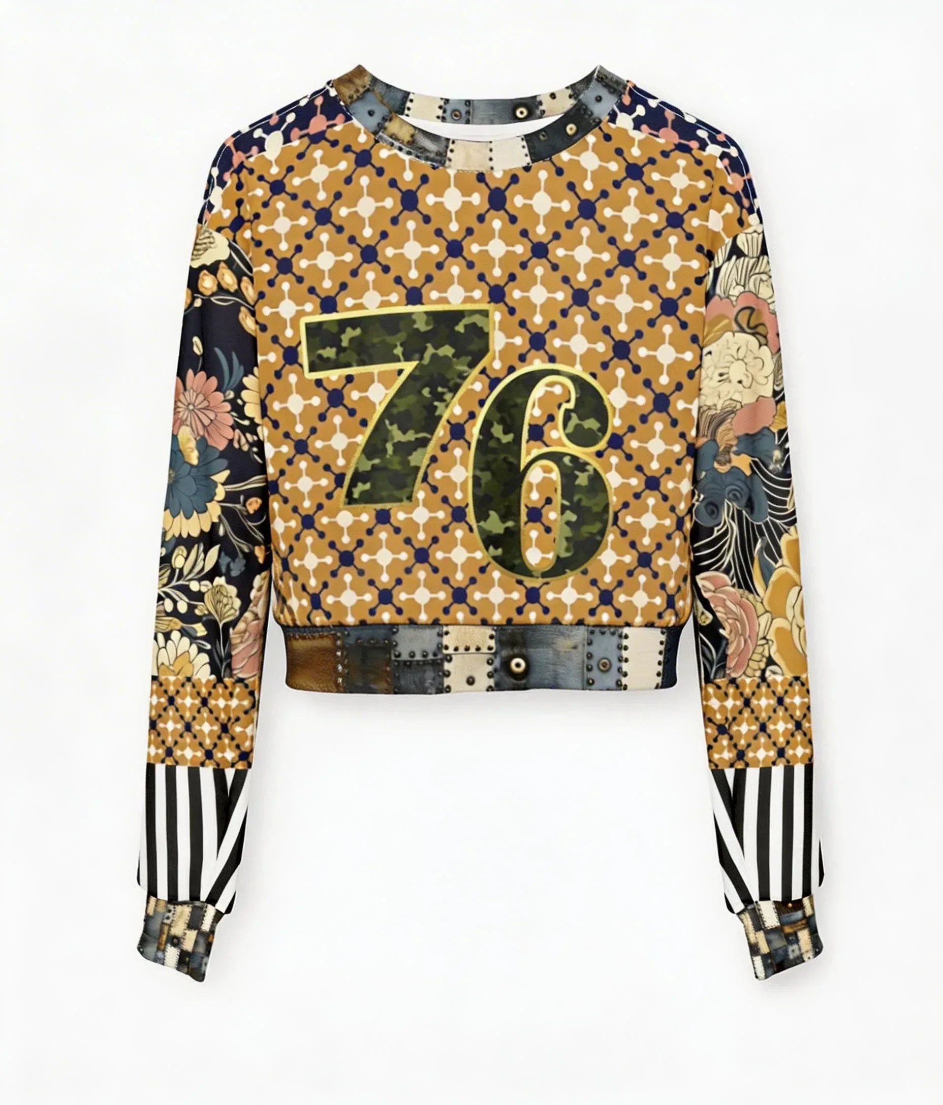 Playing Jax in Marigold 1776 Cropped Sweatshirt (Gold Label)
