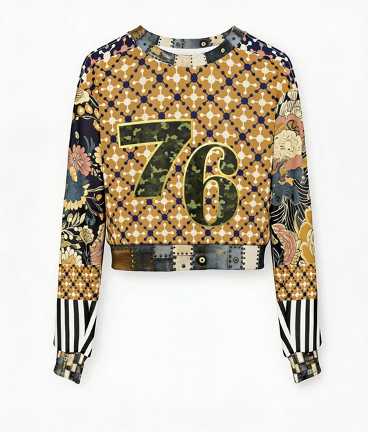 Playing Jax in Marigold 1776 Cropped Sweatshirt (Gold Label)