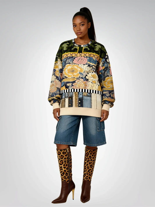 Playing Jax in Marigold Floral Unisex Sweatshirt (Gold Label)