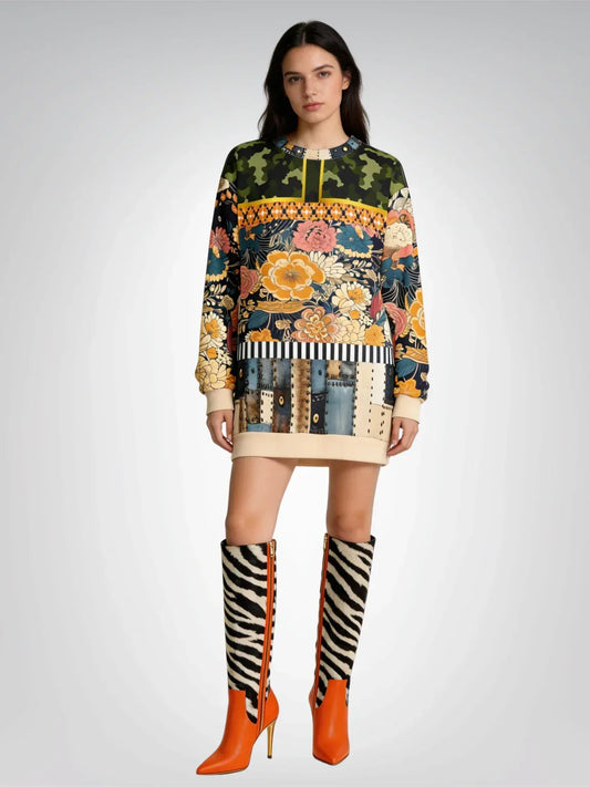 Playing Jax in Marigold Floral Unisex Sweatshirt (Gold Label)