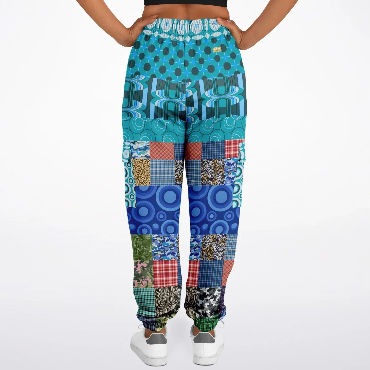 Popstar in Patchwork Fantasy Eco-Poly Cargo Joggers