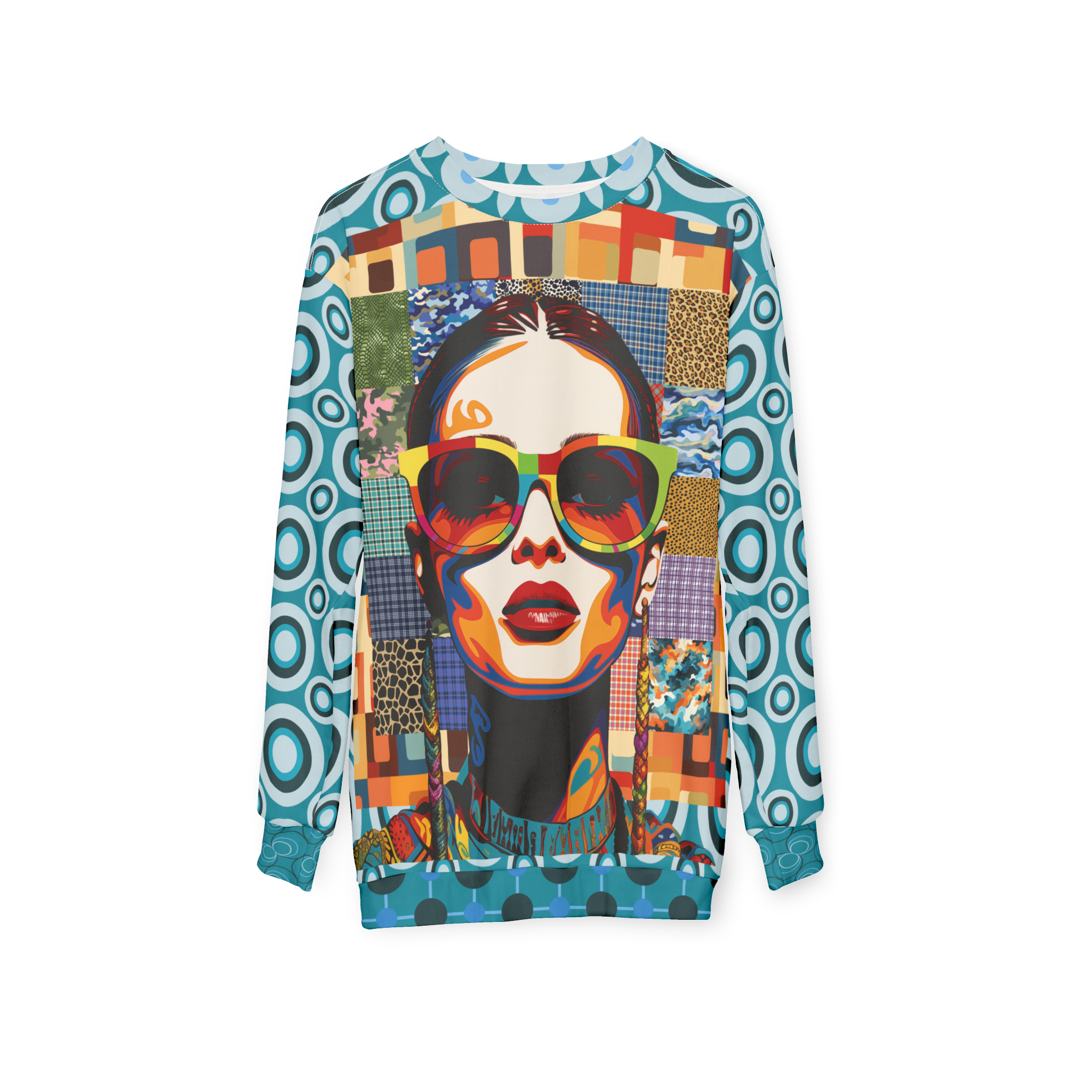 Popstar in Patchwork Fantasy Unisex Sweatshirt (Gold Label)