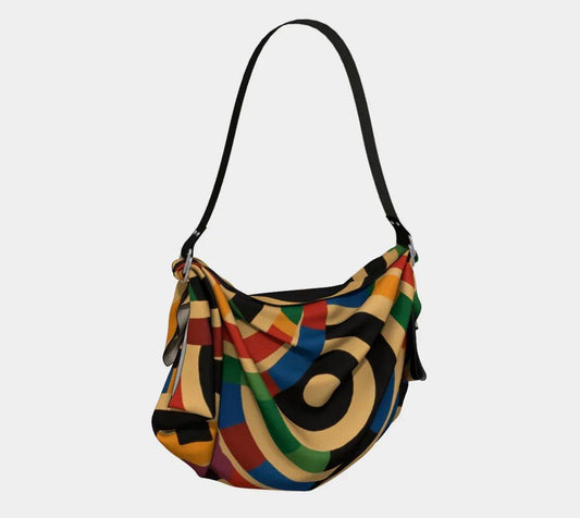Primary Concentric Rainbow Hobo Scarf Bag