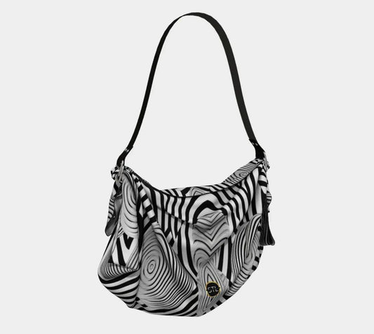 Zebra Funhouse Stripe Hobo Scarf Bag