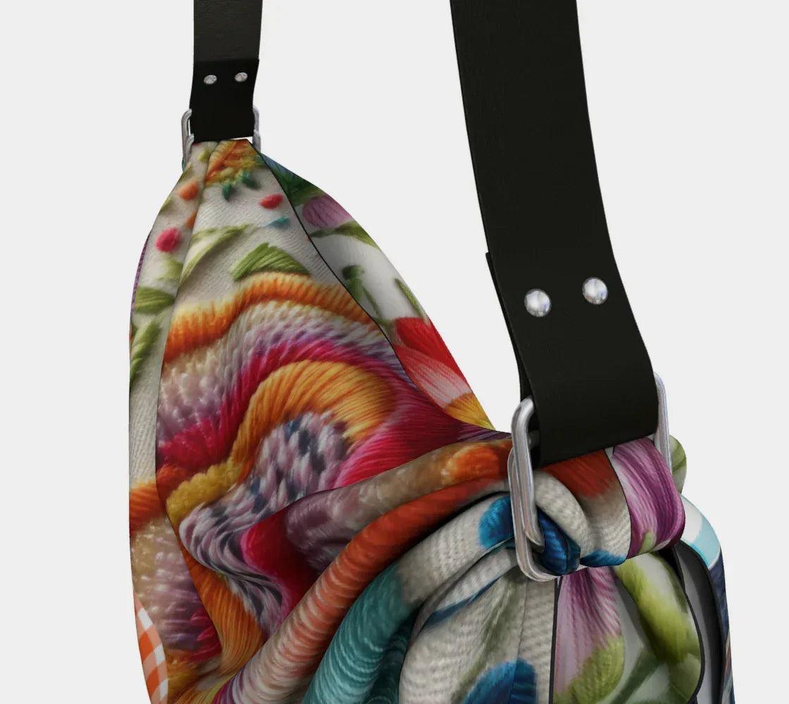 Denim Junction Floral Print Hobo Scarf Bag