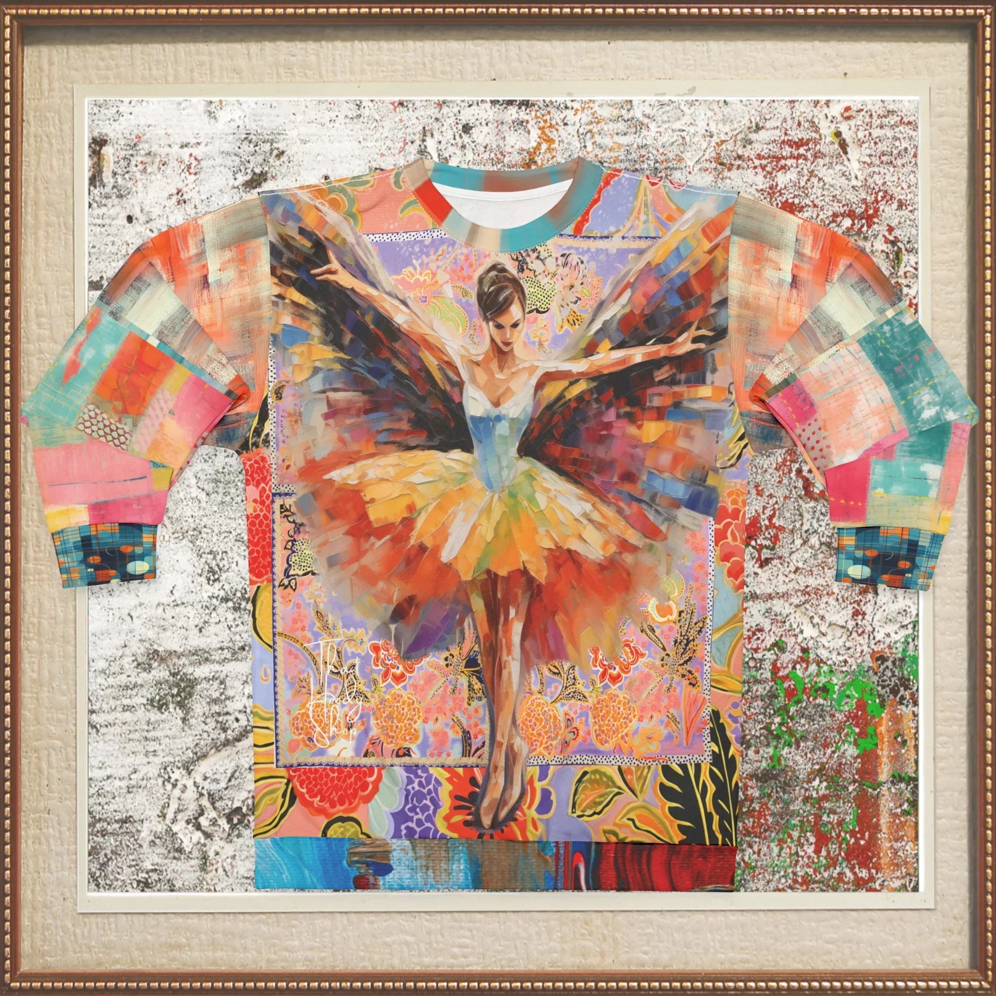 Prima Ballerina in Prism Patchwork Unisex Sweatshirt (Gold Label)