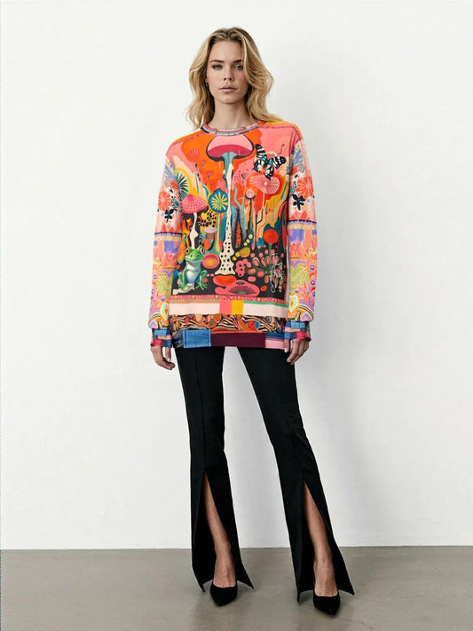 Psychedelic Dreams Abstract Art Unisex Sweatshirt (Gold Label)