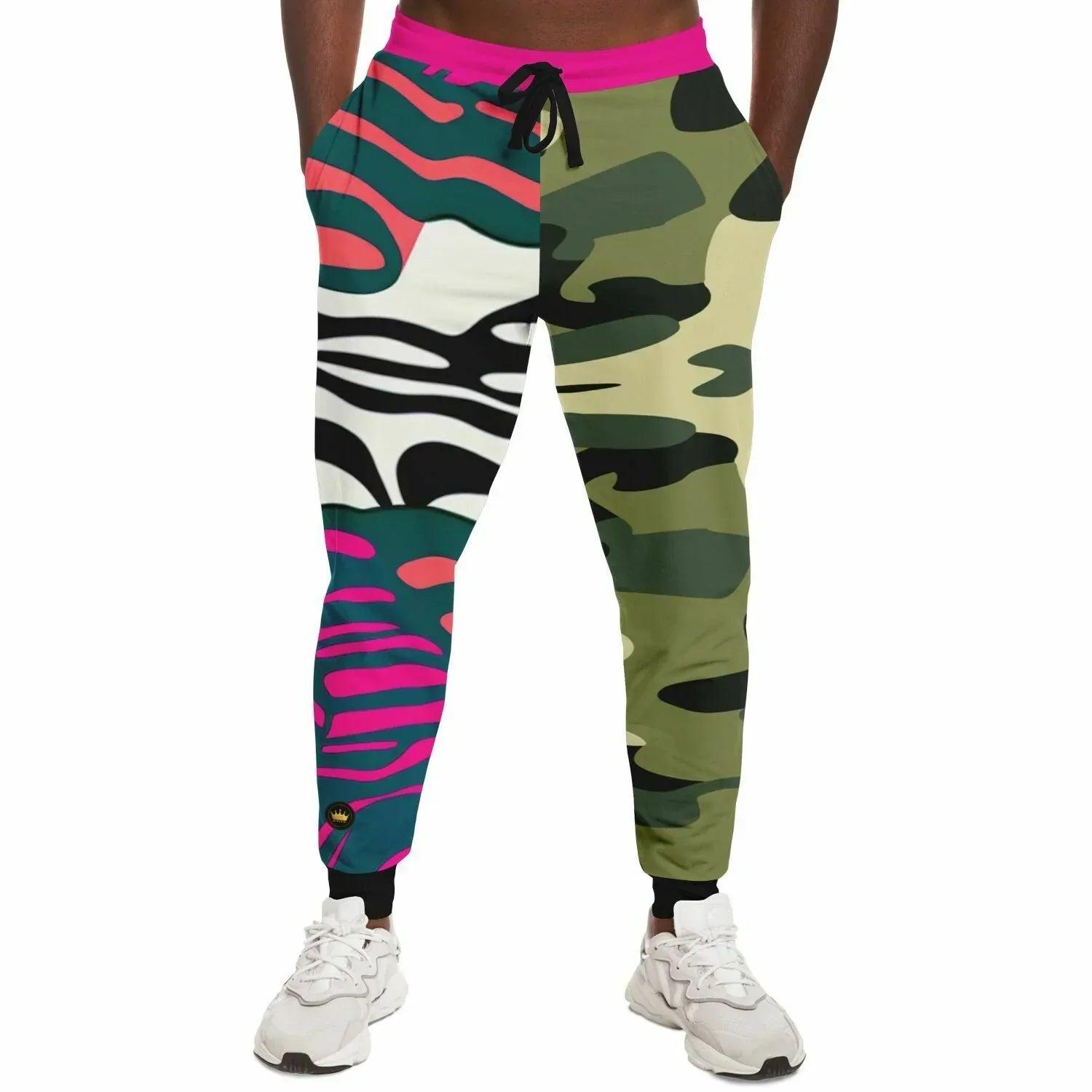 Psychedelic Peach Zebra Eco-Poly Camo Unisex Joggers