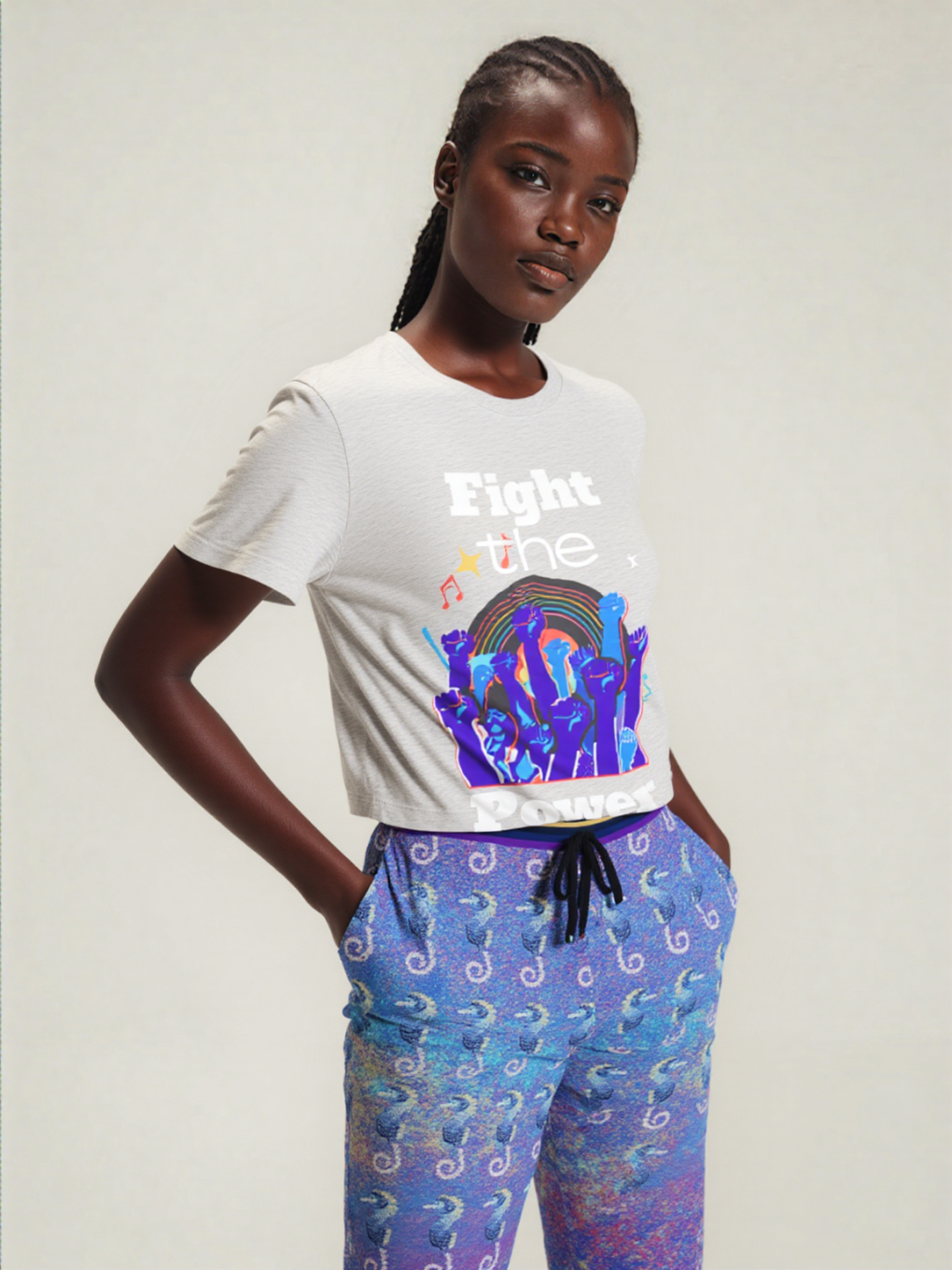 Purple Fusion Seahorse Jubilee Eco-Poly Unisex Joggers