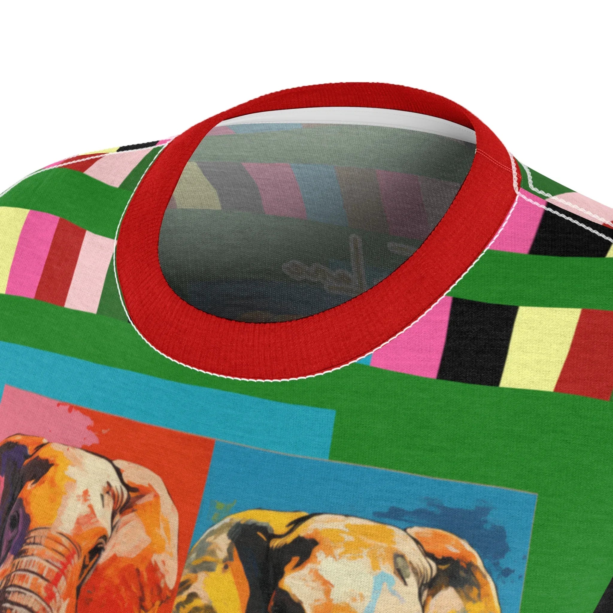 Rainbow Elephant Stripe AOP Women&