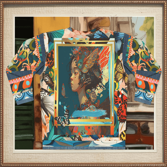 Rainbow Fae Girl Asian Art Unisex Sweatshirt (Gold Label)