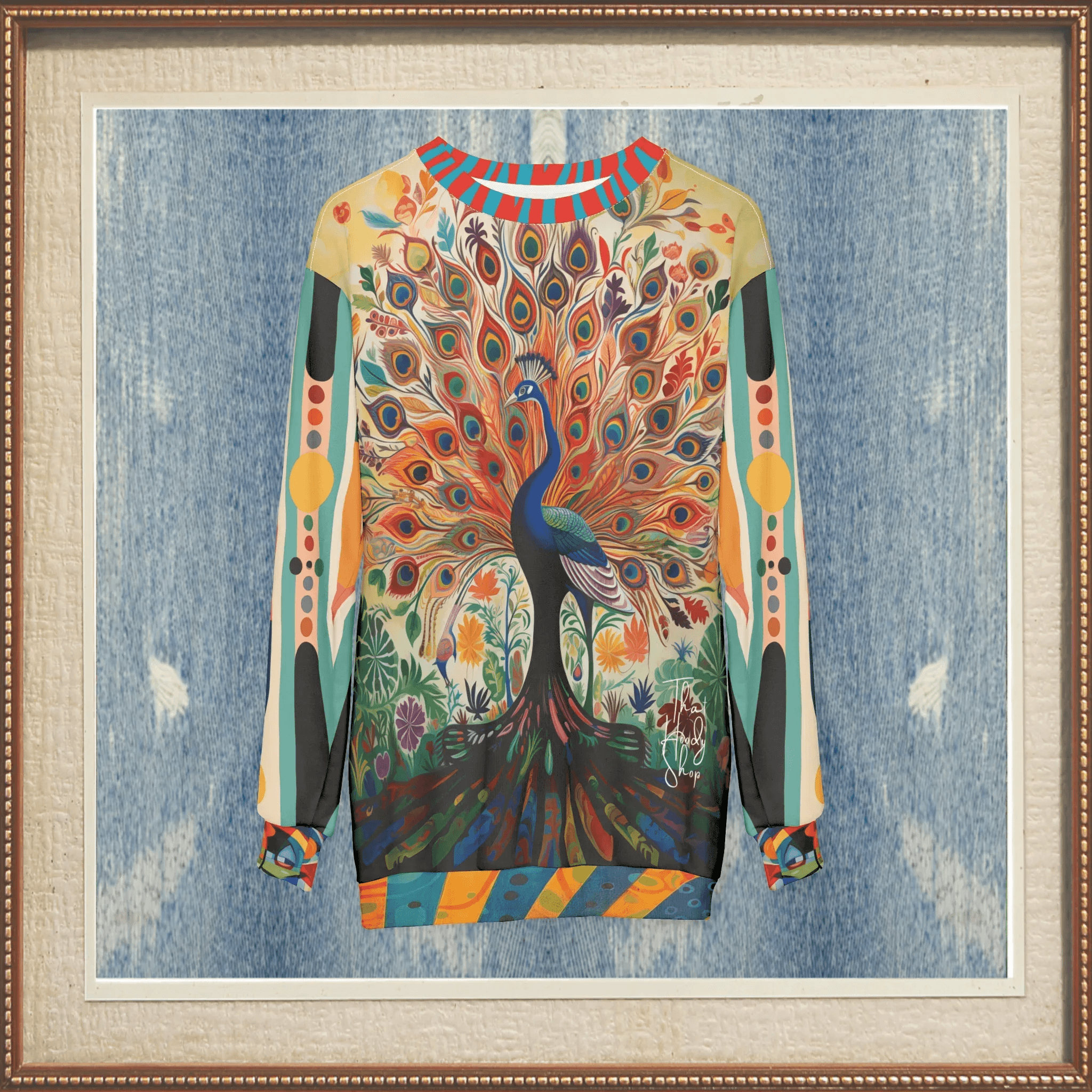Rainbow Peacock in Jubilee Unisex Sweatshirt (Gold Label)