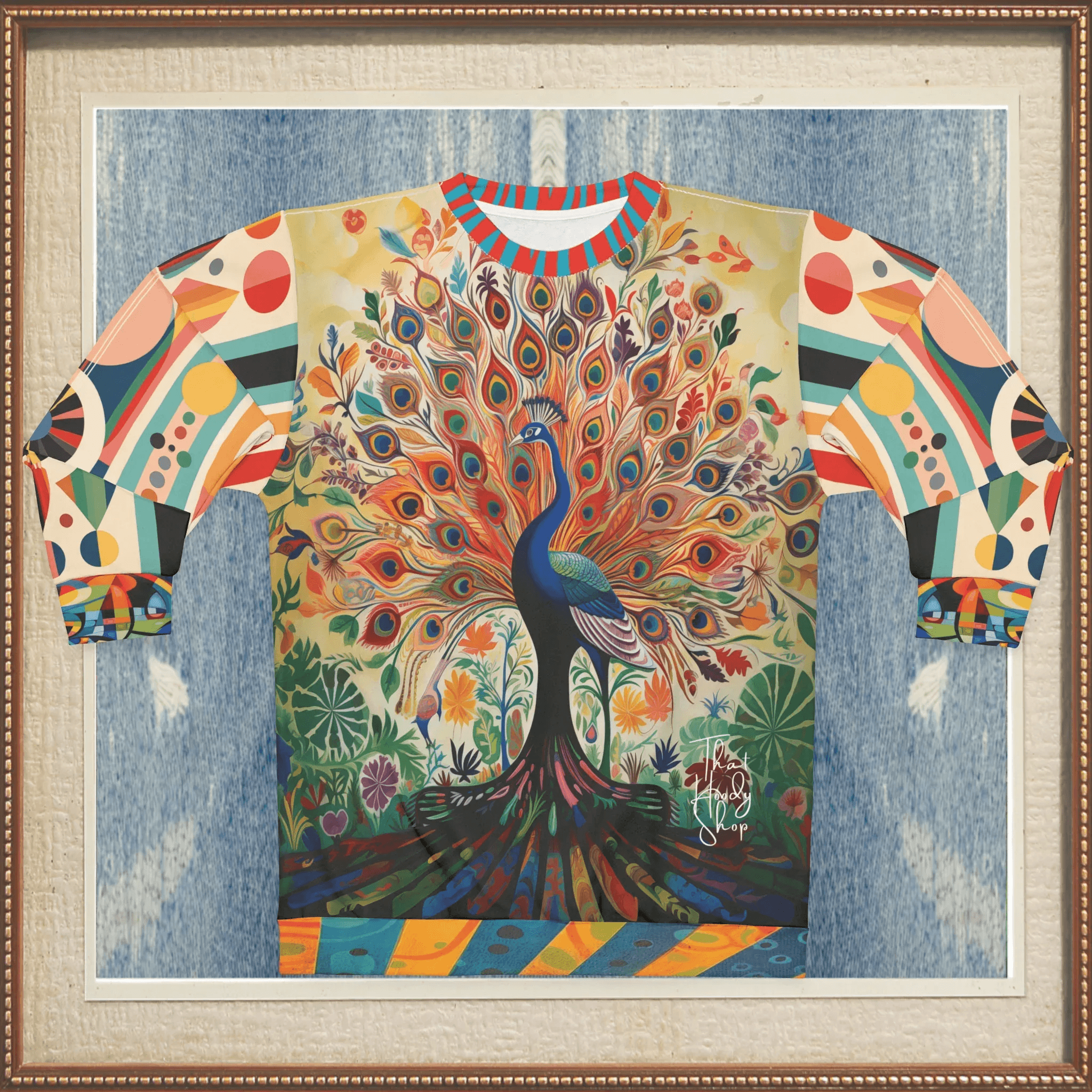 Rainbow Peacock in Jubilee Unisex Sweatshirt (Gold Label)