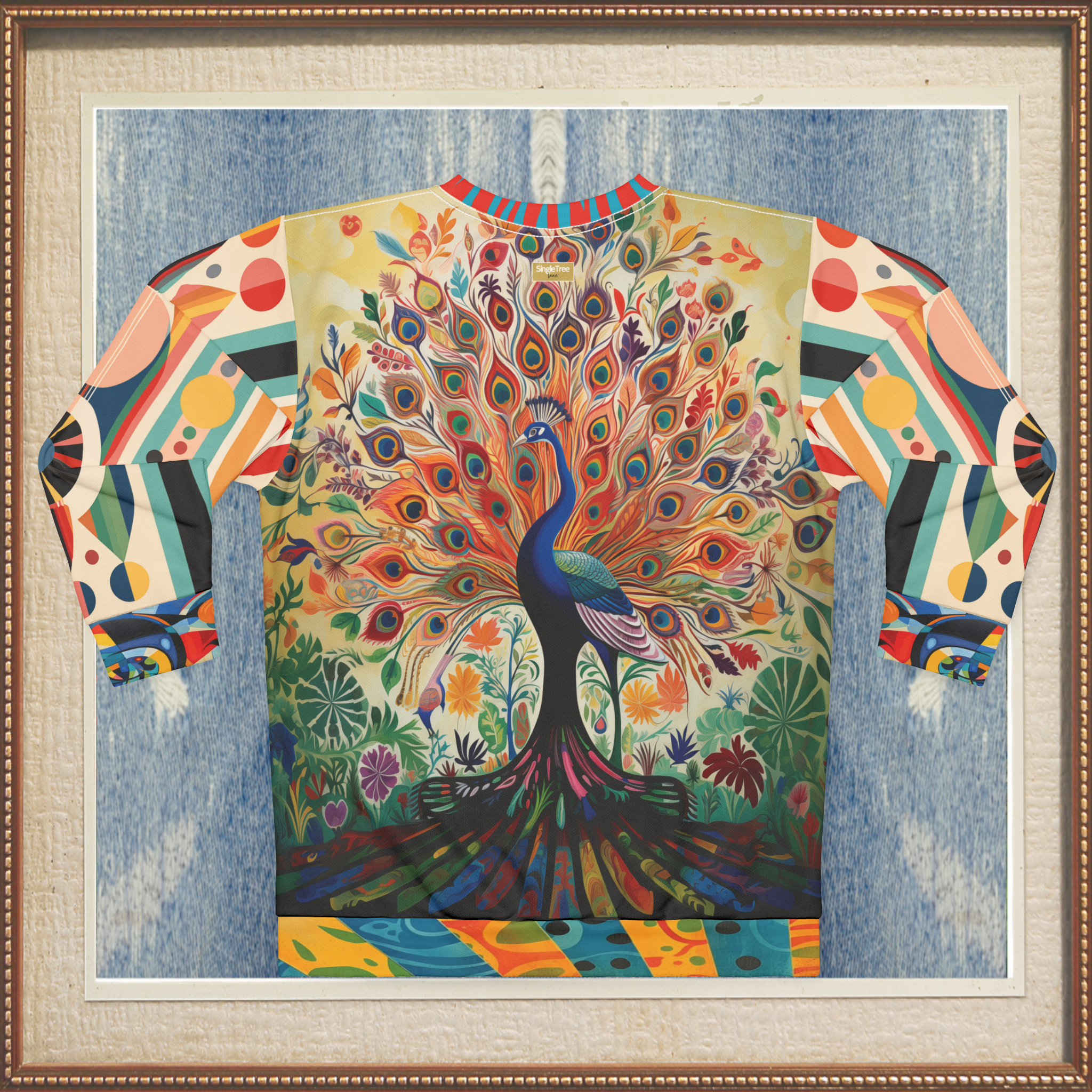 Rainbow Peacock in Jubilee Unisex Sweatshirt (Gold Label)