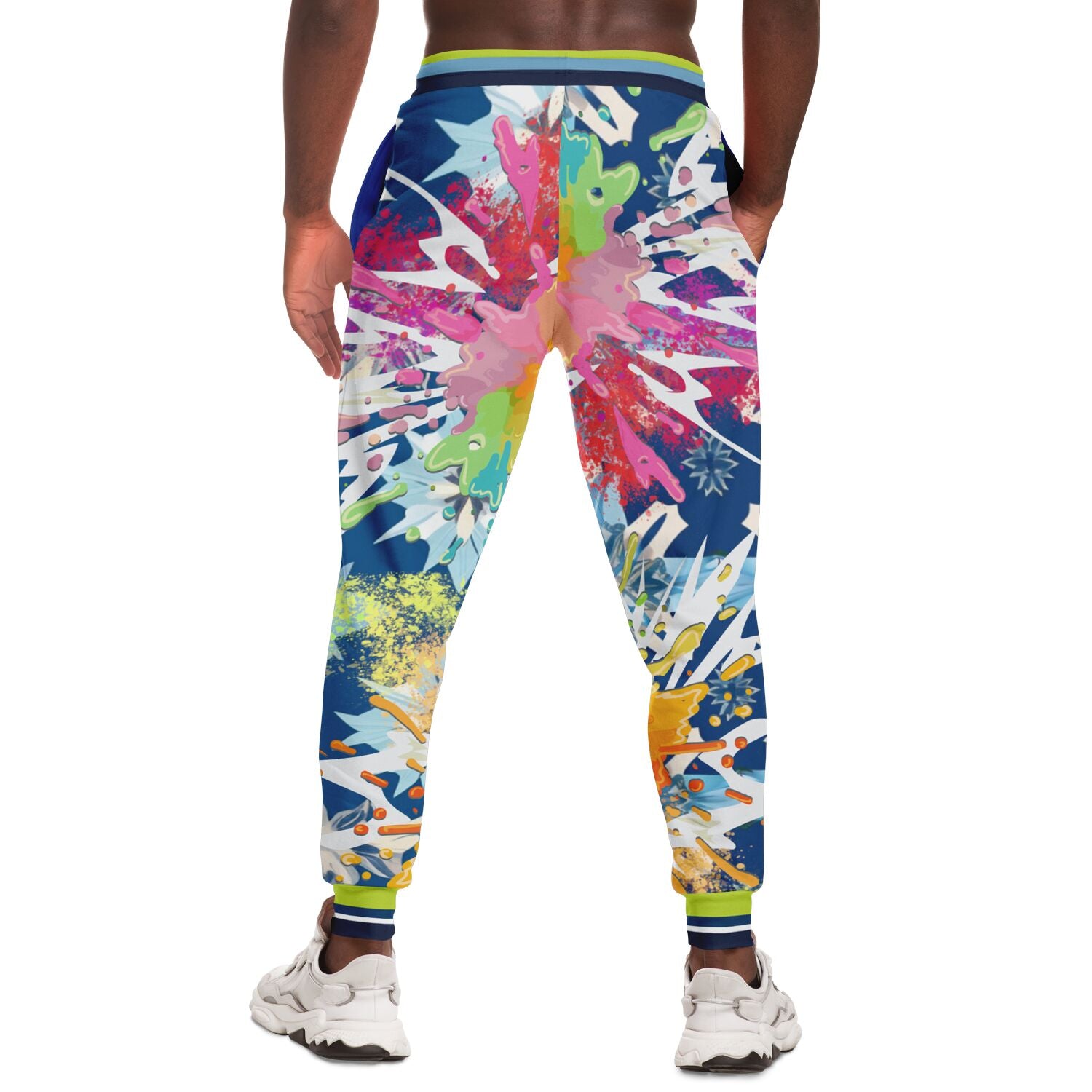 Rainbow Splatter Ice Eco-Poly Unisex Joggers