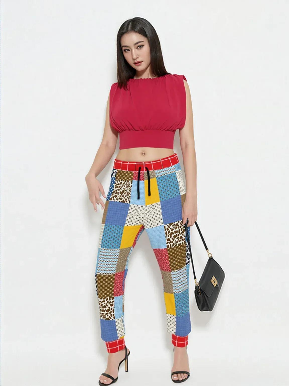 Western Edition Country Patchwork Eco-Poly Unisex Joggers