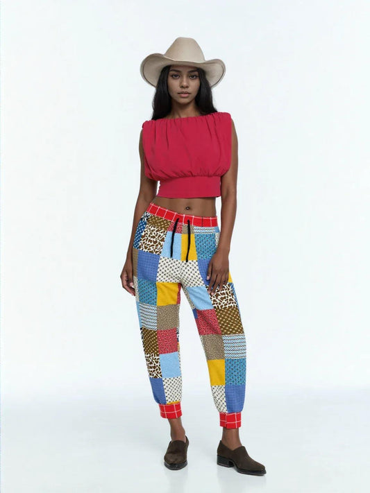 Western Edition Country Patchwork Eco-Poly Unisex Joggers
