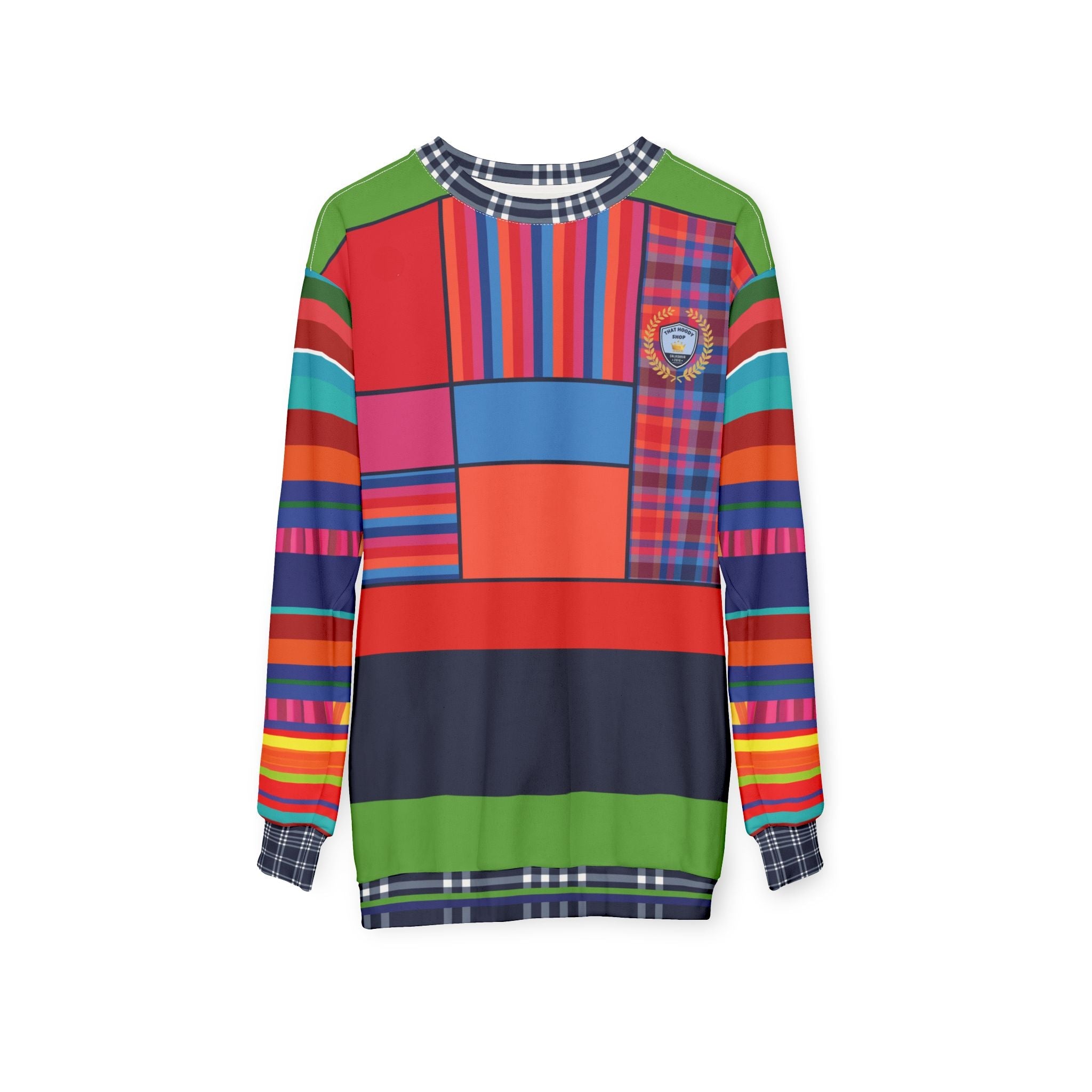 Red Dawn Plaid Rugby Stripe Unisex Sweatshirt (Gold Label)