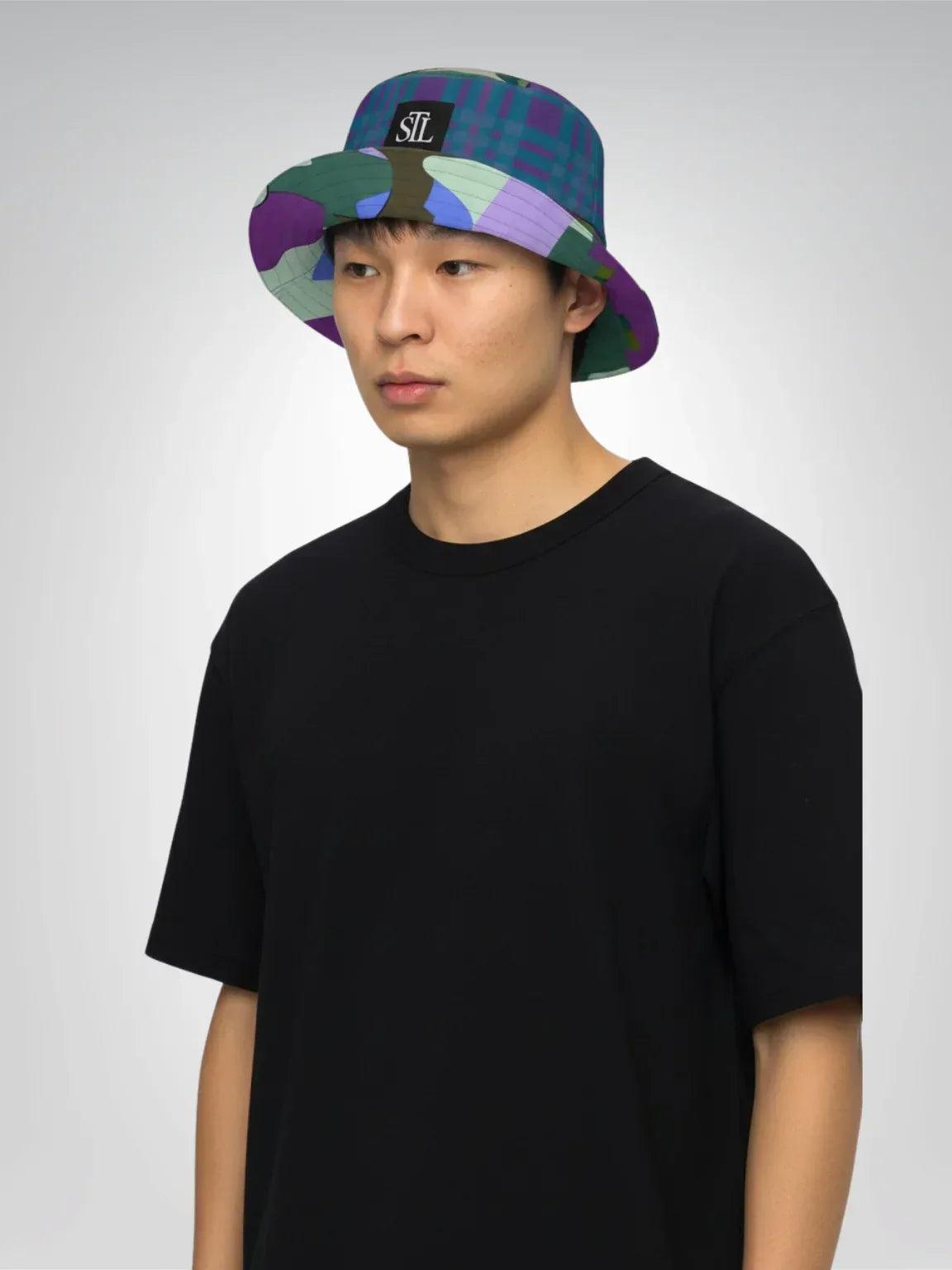 Red Oval in Gold Plate Reversible - Kandinsky - Bucket Hat