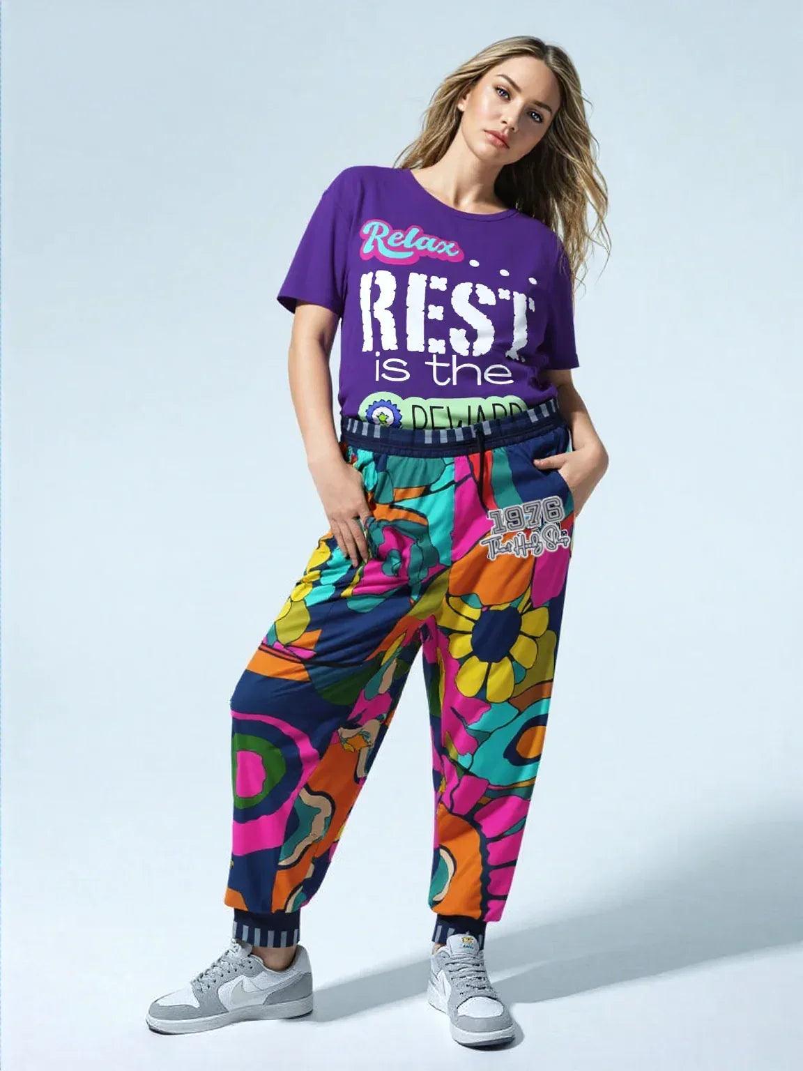 Hippie Daisy Floral Eco-Poly Unisex Joggers