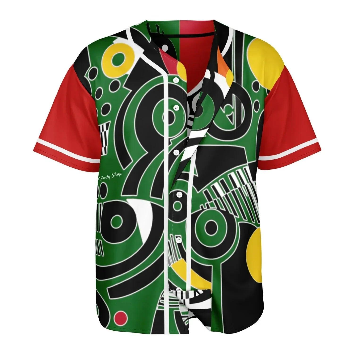 Zebra in African Abstract Short Sleeve Eco-Poly Reversible Baseball Jersey