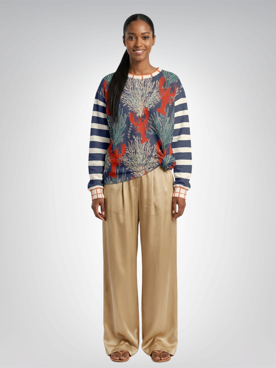 Rock Lobster Blue Oceanic Undersea Garden Unisex Sweatshirt (Gold Label)