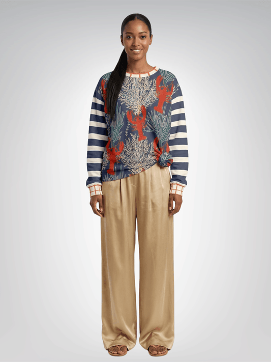Rock Lobster Blue Oceanic Undersea Garden Unisex Sweatshirt (Gold Label)