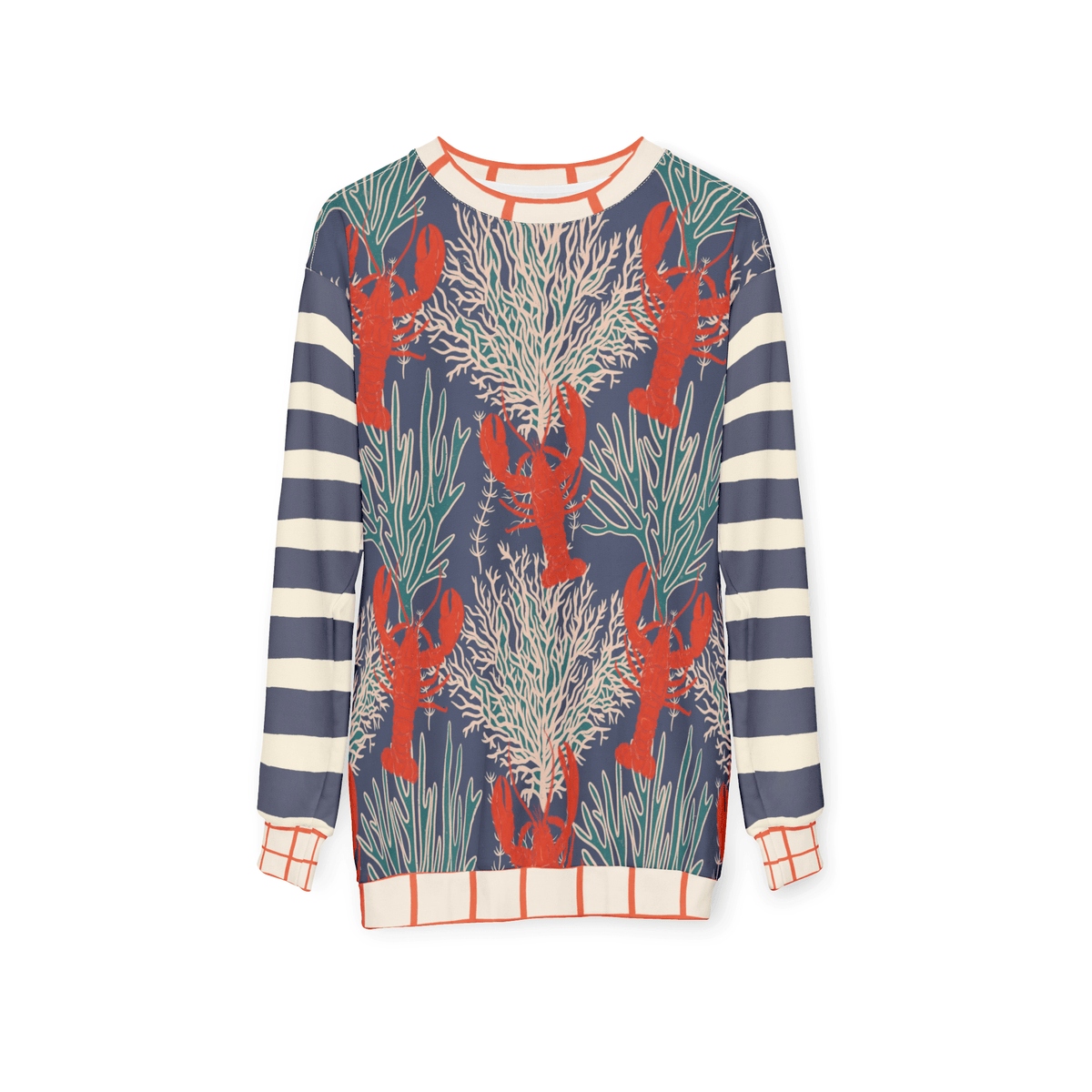 Rock Lobster Blue Oceanic Undersea Garden Unisex Sweatshirt (Gold Label)