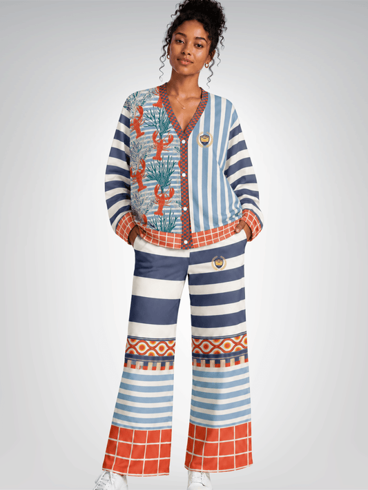 Rock Lobster Harbor Stripe Heavyweight Unisex Cardigan