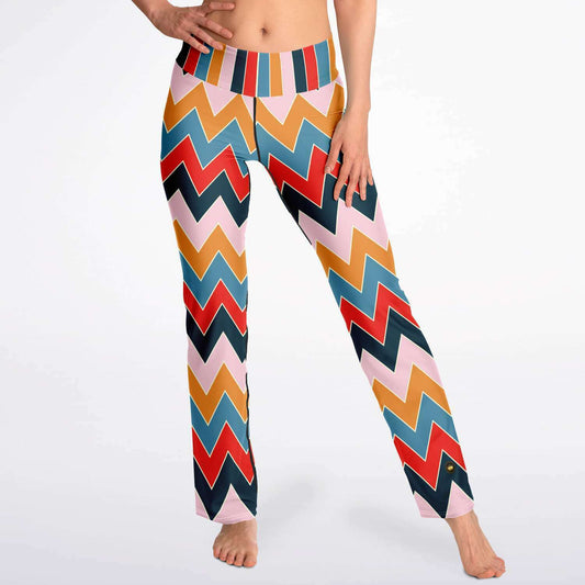 Ruby Morrison Rugby Stripe Chevron Eco-Poly Bootcut Leggings