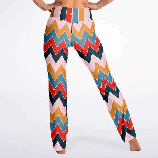 Ruby Morrison Rugby Stripe Chevron Eco-Poly Bootcut Leggings