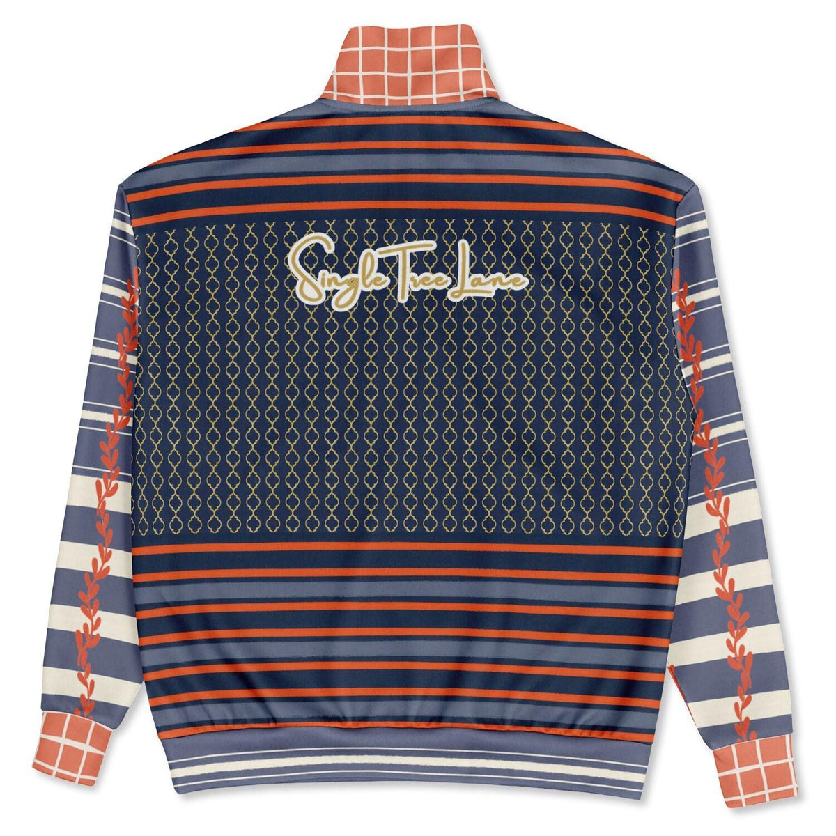 Sail Away Golden Trefoil in Blue Heavyweight Oversized Quarter Zip Sweatshirt