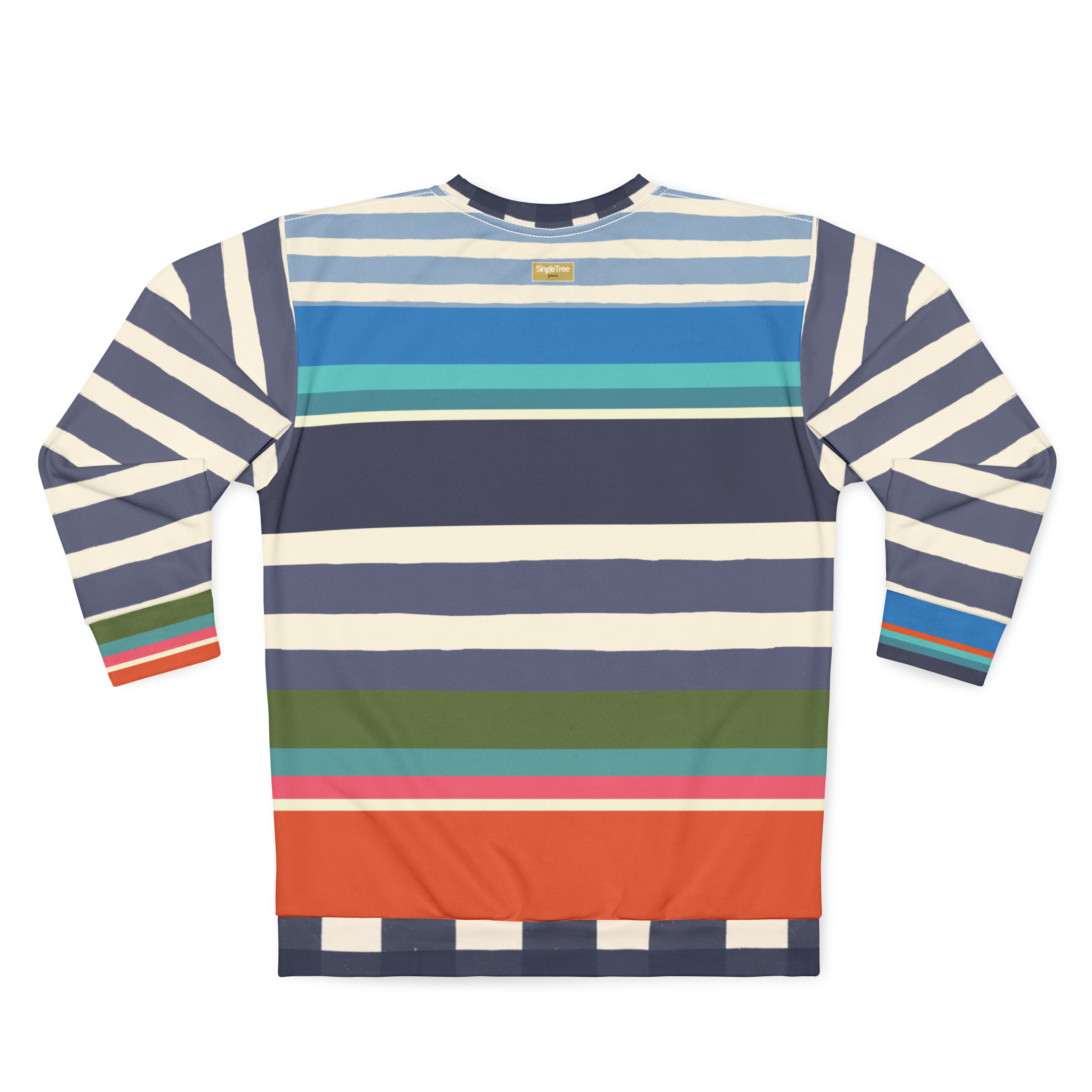 Sail Away Rainbow Regatta Rugby Stripe Unisex Sweatshirt (Gold Label)