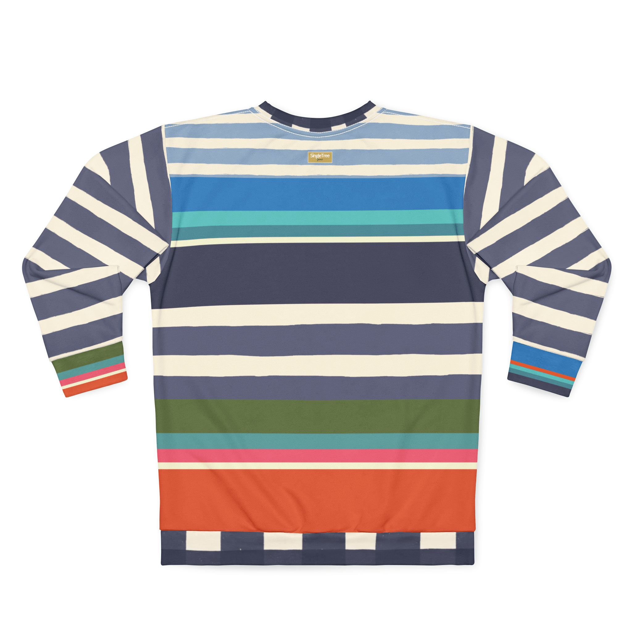 Sail Away Rainbow Regatta Rugby Stripe Unisex Sweatshirt (Gold Label)