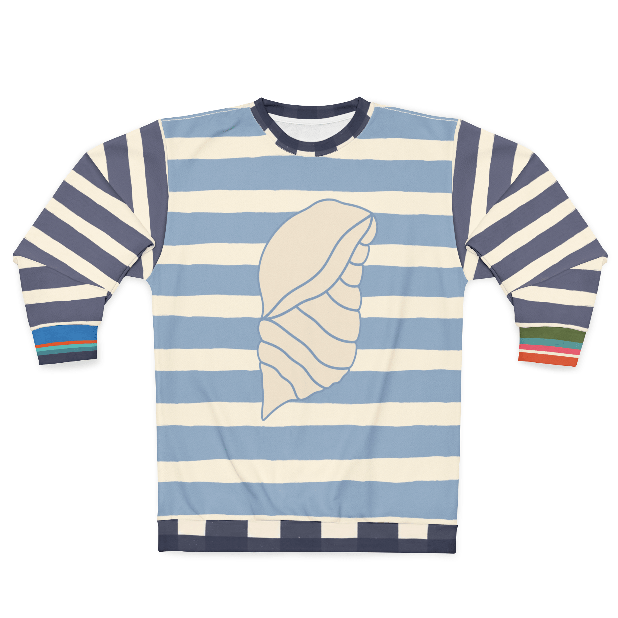 Sail Away Regatta Rugby Stripe Unisex Sweatshirt (Gold Label)