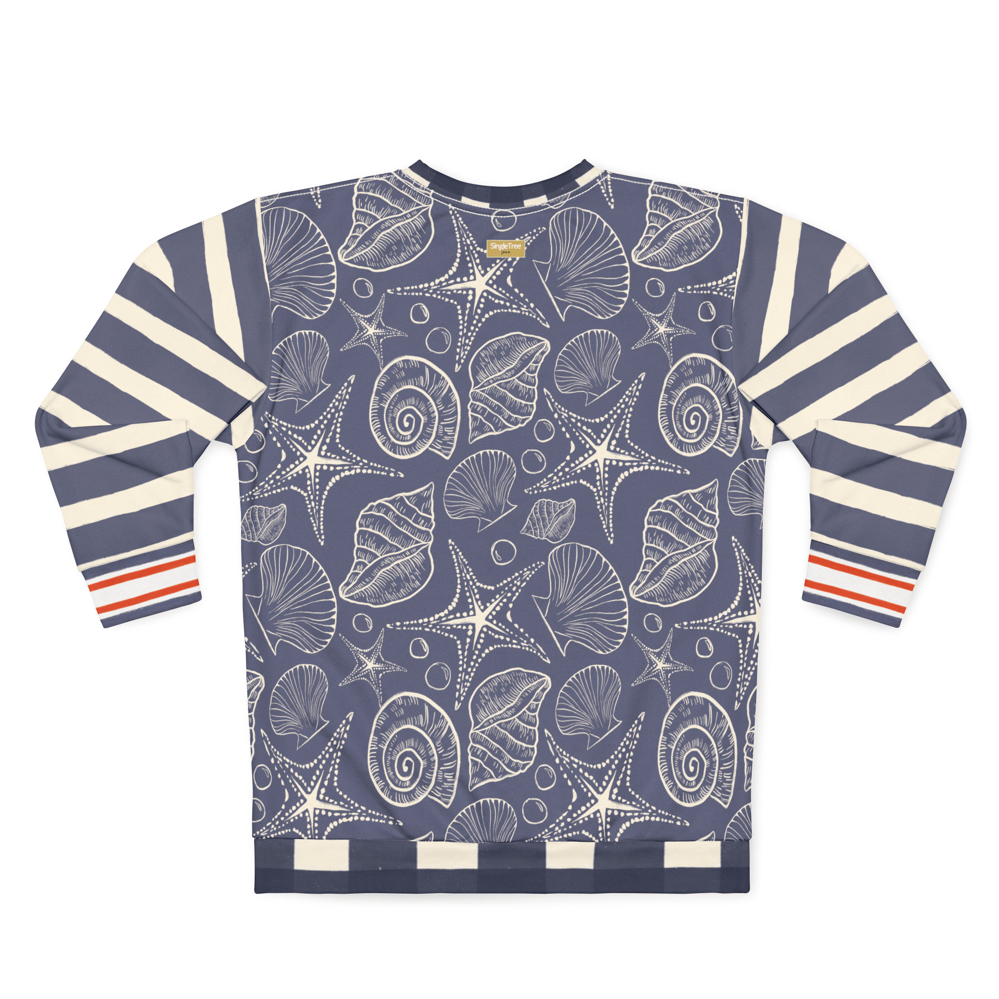 Sail Away Seashell Sketch in Blue Unisex Sweatshirt (Gold Label)