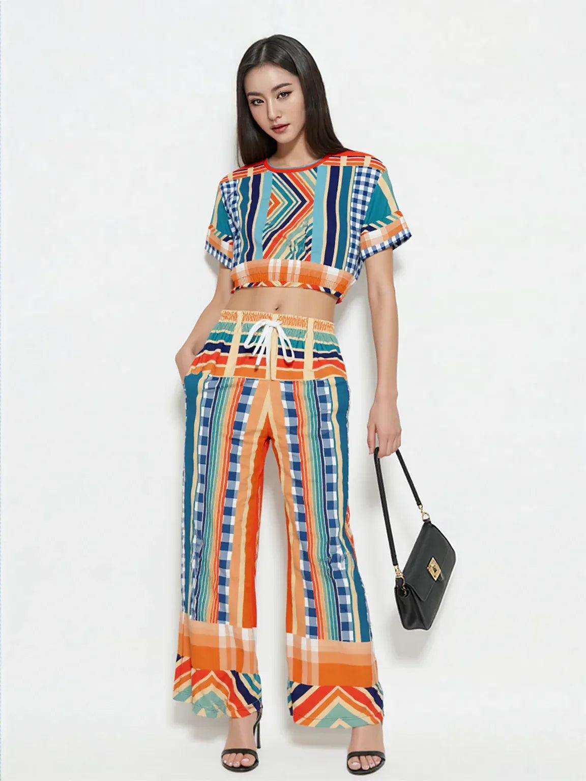 Salsa Time Eco-Poly Short Sleeve Cropped Pullover