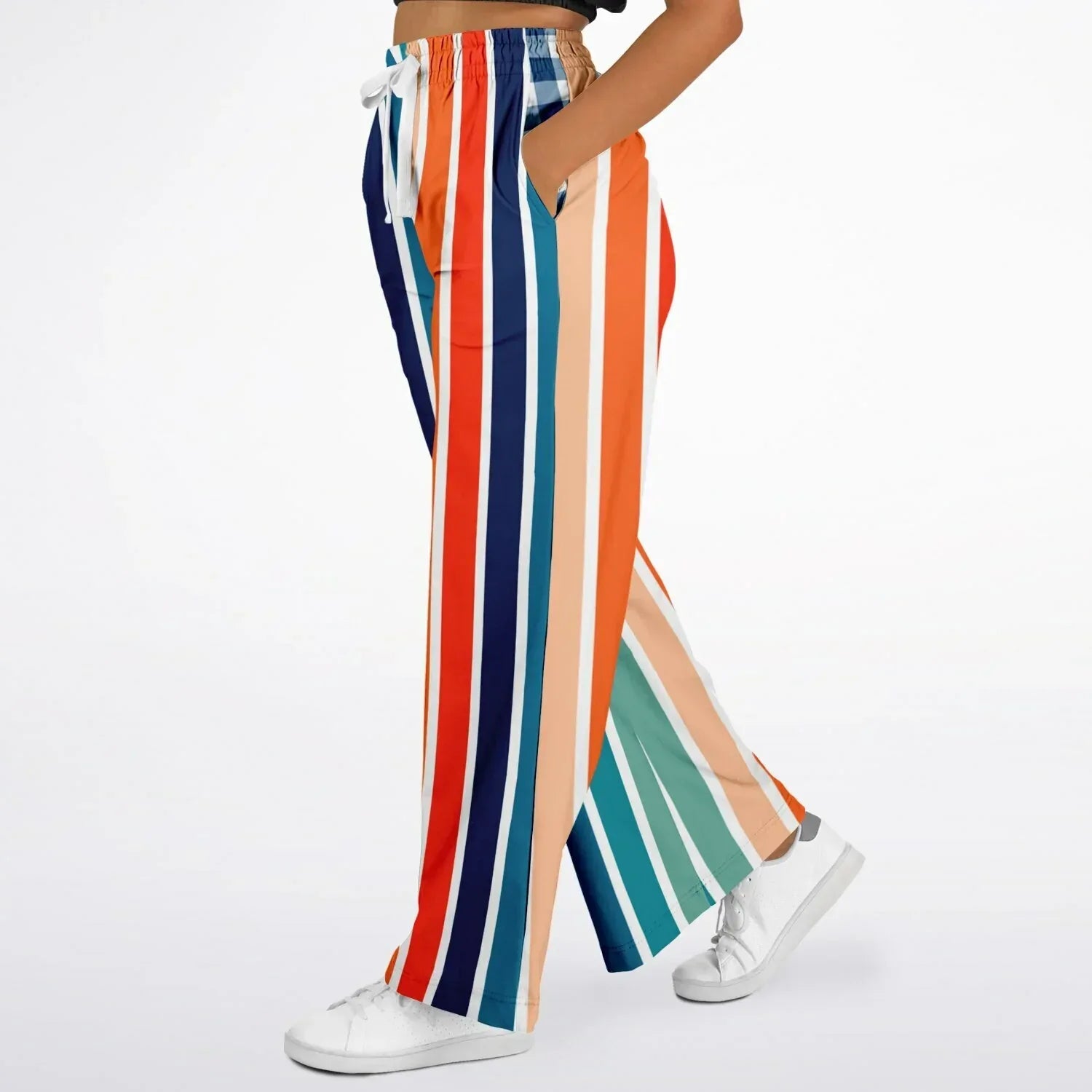 Salsa Time Striped Eco-Poly Wide Leg Pants