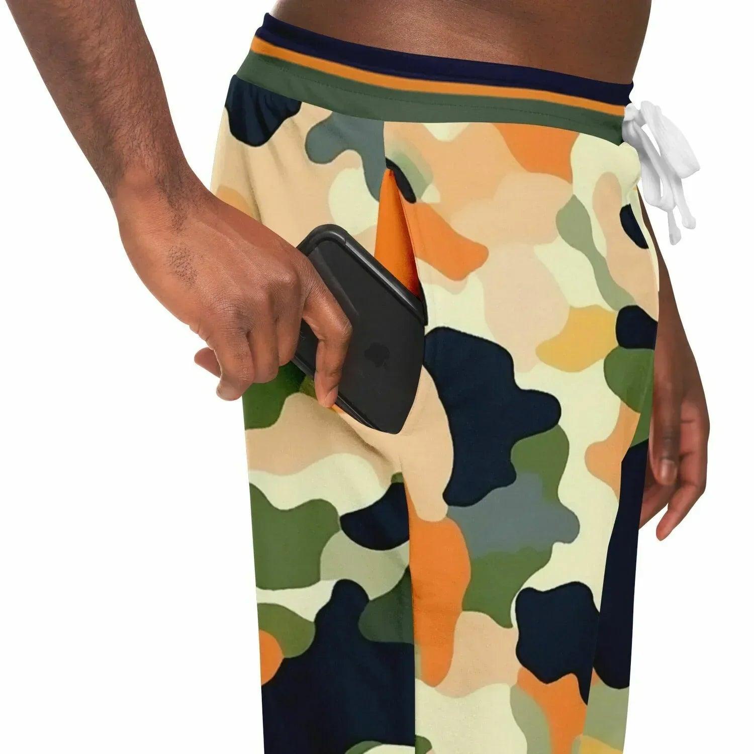 Sedona Vortex Orange Camo Eco-Poly Unisex Joggers