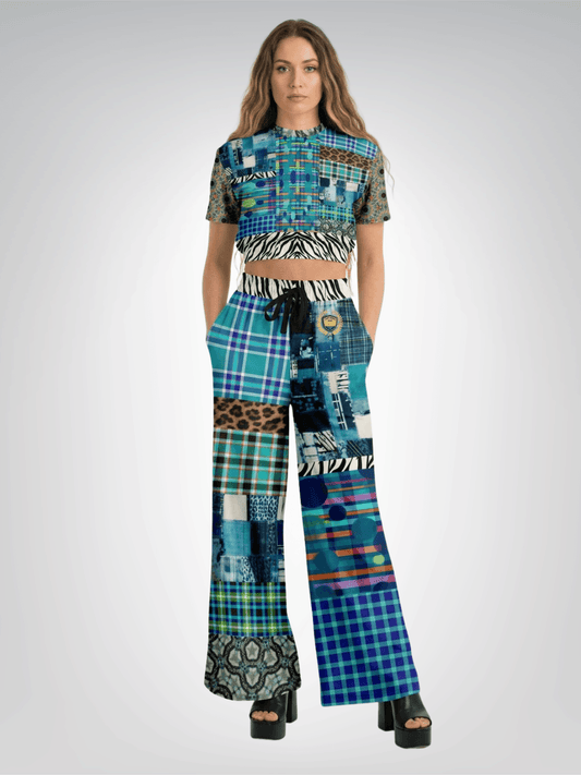 So Royal I'm Blue Eco-Poly Wide Leg Pants
