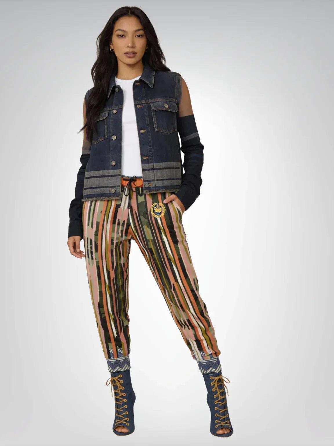 Soul at Peace Striped Eco-Poly Unisex Joggers