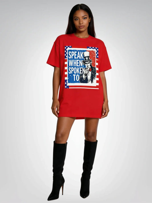 Speak When Spoken To - Uncle Sam Wants YOU - Heavyweight Unisex Tee