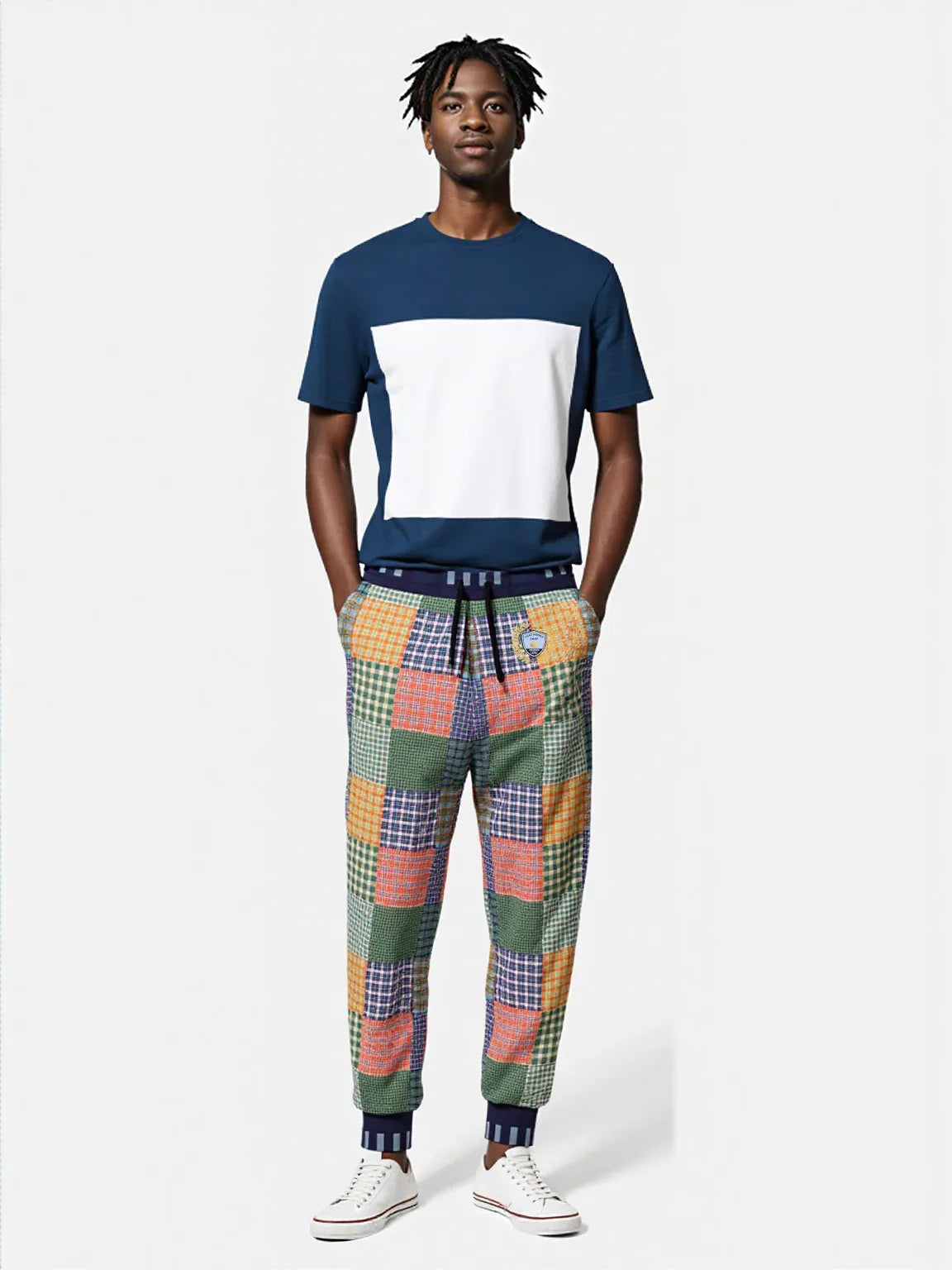 THS 1976 Orange Wheat Wreath Plaid Eco-Poly Unisex Joggers