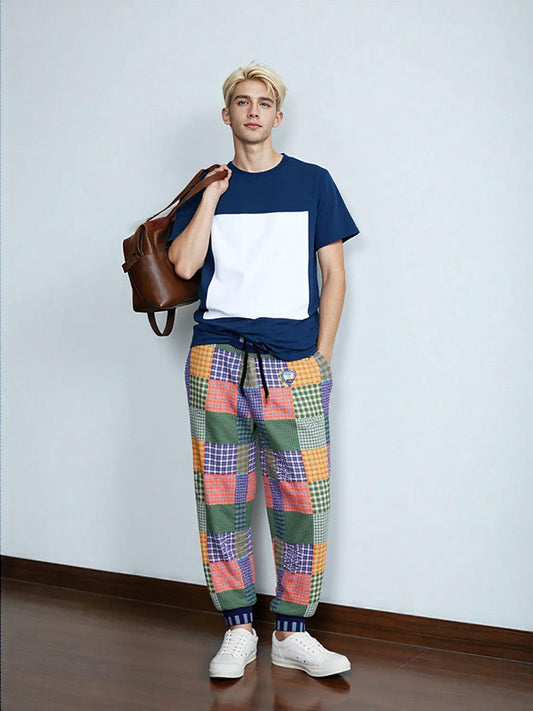 THS 1976 Orange Wheat Wreath Plaid Eco-Poly Unisex Joggers