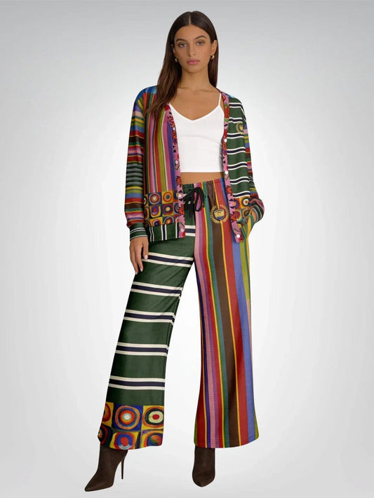 Striped in Silence Rugby Stripe Heavyweight Unisex Cardigan