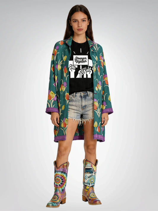 Stronger Together - Fists Raised Heavyweight Unisex Tee